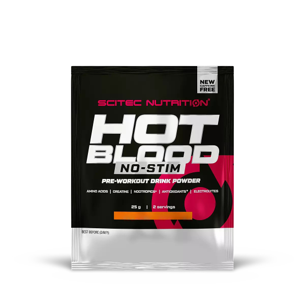Передтренувальний комплекс Scitec Hot Blood No-Stim, 25 грам Кавун