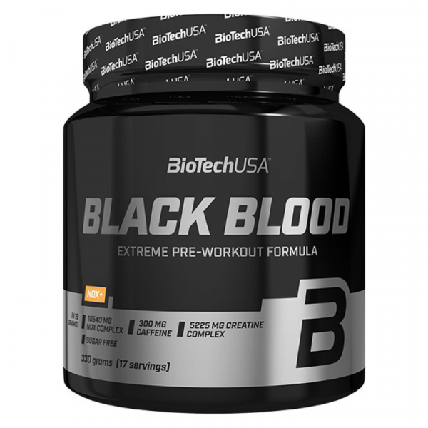 Передтренувальний комплекс BioTech Black Blood NOX, 330 грам Апельсин