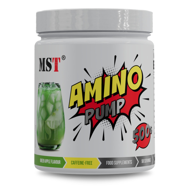 Передтренувальний комплекс MST Amino Pump, 500 грам Зелене яблуко