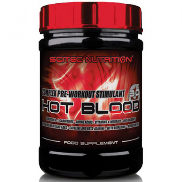 Передтренувальний комплекс Scitec Hot Blood 3.0, 300 грам Блакитна гуарана