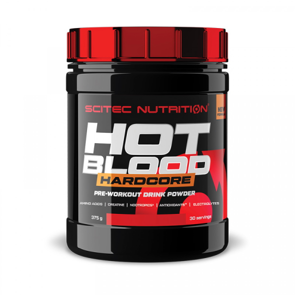 Передтренувальний комплекс Scitec Hot Blood Hardcore, 375 грам Рожевий лимонад