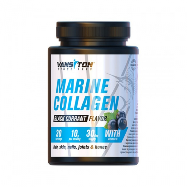 Препарат для суглобів і зв'язок Vansiton Marine Collagen, 300 грам Чорна смородина