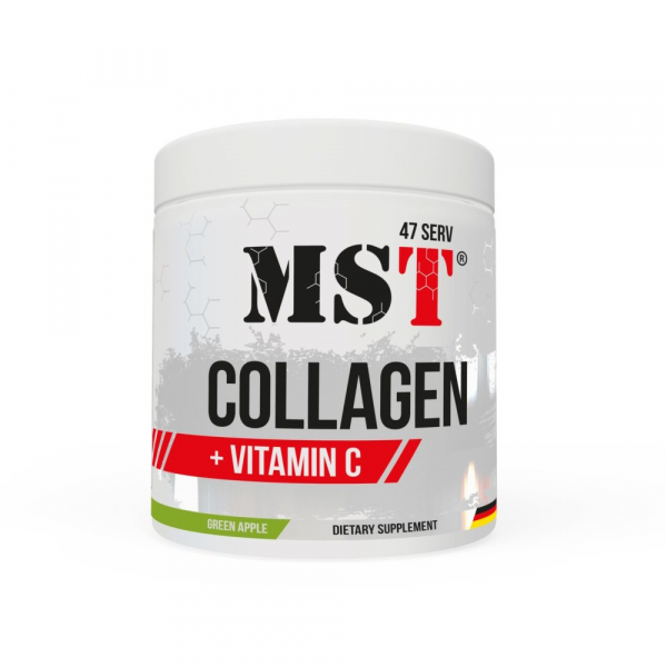 Препарат для суглобів і зв'язок MST Collagen + Vitamin C, 305 грам Зелене яблуко