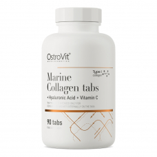 Препарат для суглобів і зв'язок OstroVit Marine Collagen with Hyaluronic Acid and Vitamin C, 90 капсул