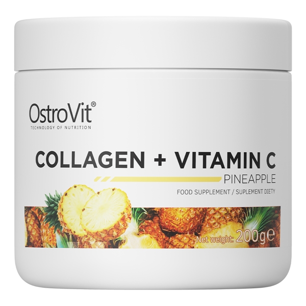 Препарат для суглобів і зв'язок OstroVit Collagen + Vitamin C, 200 грам Ананас