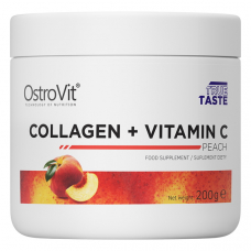 Препарат для суглобів і зв'язок OstroVit Collagen + Vitamin C, 200 грам Персик Препарат для суглобів і зв'язок OstroVit Collagen + Vitamin C, 200 грам Персик