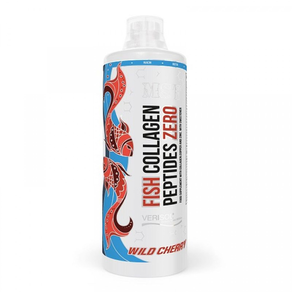 Препарат для суглобів і зв'язок MST Fish Collagen Peptides Zero, 1 літр Дика вишня