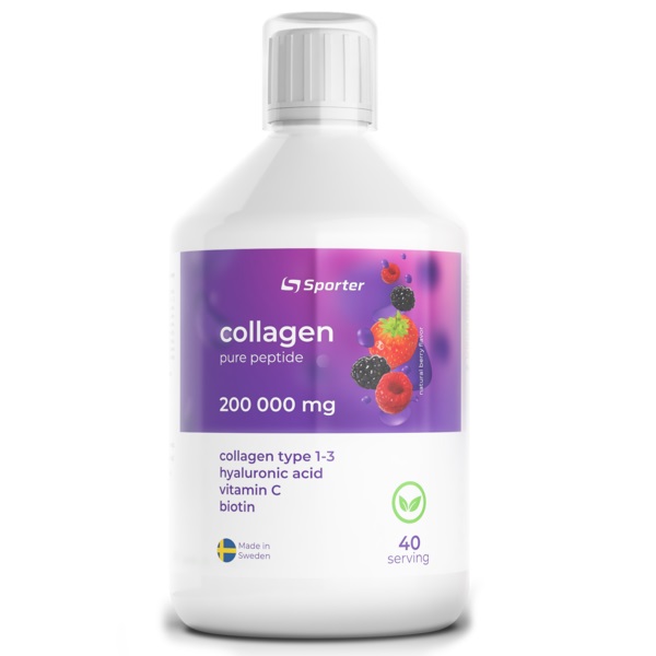 Препарат для суглобів і зв'язок Sporter Collagen Peptide, 500 мл Ягоди