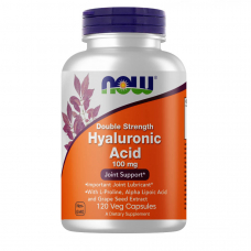 Препарат для суглобів і зв'язок NOW Double Strength Hyaluronic Acid 100 mg, 120 вегакапсул