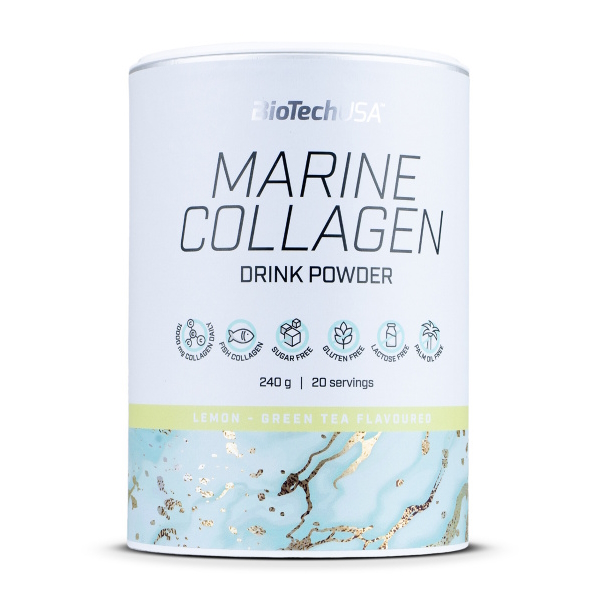 Препарат для суглобів і зв'язок Biotech Marine Collagen, 240 грам Лимон-зелений чай