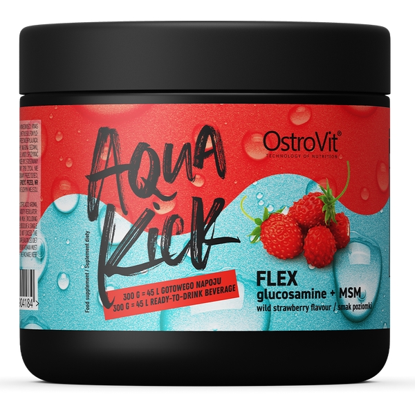 Препарат для суглобів і зв'язок OstroVit Aqua Kick Flex, 300 грам - полуниця