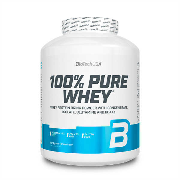Протеїн BioTech 100% Pure Whey, 2.27 кг Солона карамель