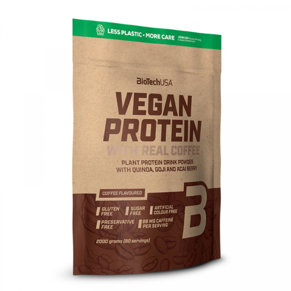 Протеїн BioTech Vegan Protein, 2 кг Кава