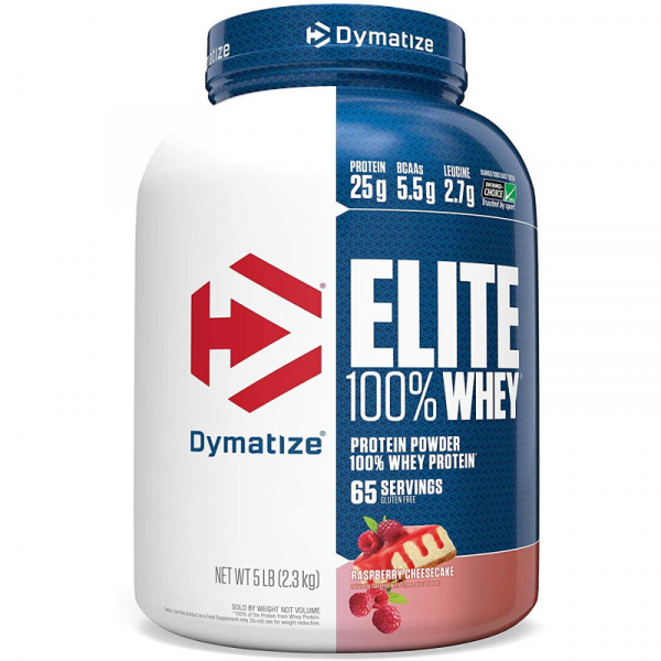 Протеїн Dymatize Elite 100% Whey Protein, 2.3 кг Малиновий чізкейк