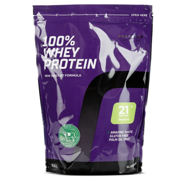 Протеїн Progress Nutrition 100% Whey Protein, 920 грам Фісташка
