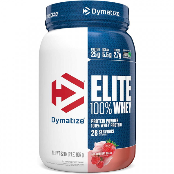Протеїн Dymatize Elite 100% Whey Protein, 908 грам Полуниця