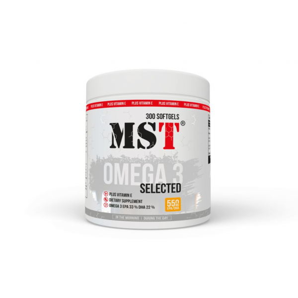 Жирні кислоти MST Omega 3 Selected 65%, 300 капсул