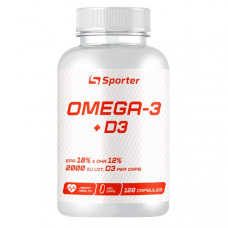 Жирні кислоти Sporter Omega 3 + D3, 120 капсул