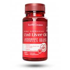 Жирні кислоти Earth‘s Creation Cod Liver Oil, 100 капсул Жирні кислоти Earth‘s Creation Cod Liver Oil, 100 капсул