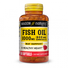Жирні кислоти Mason Natural Fish Oil 1000 mg Omega 300 mg, 60 капсул Жирні кислоти Mason Natural Fish Oil 1000 mg Omega 300 mg, 60 капсул