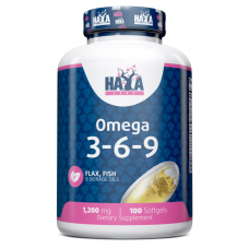 Жирні кислоти Haya Labs Omega 3-6-9, 100 капсул Жирні кислоти Haya Labs Omega 3-6-9, 100 капсул