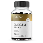Жирні кислоти OstroVit Omega 3 D3+K2, 90 капсул
