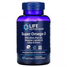 Жирні кислоти Life Extension Super Omega-3, 60 капсул