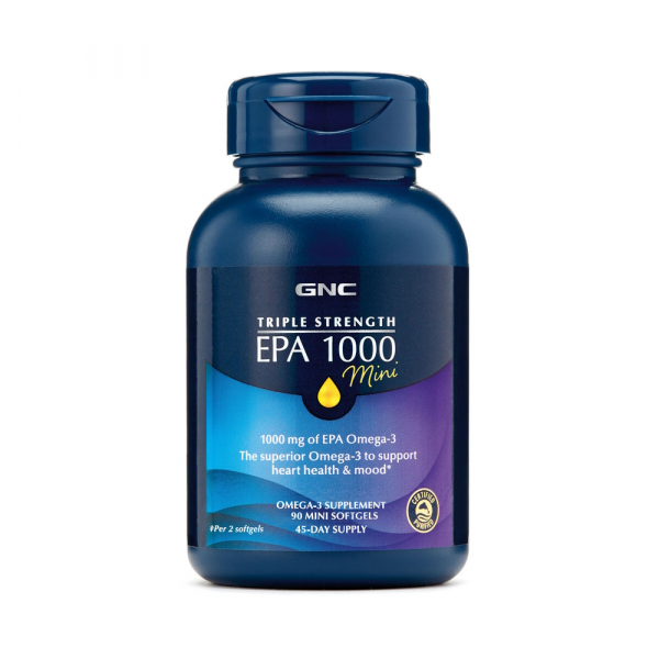 Жирні кислоти GNC Triple Strength EPA 1000 Mini, 90 капсул