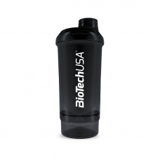 Шейкер Biotech Wave + Compact 500мл (+ 150мл), Black Шейкер Biotech Wave + Compact 500мл (+ 150мл), Black