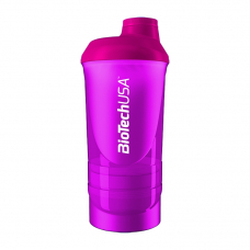 Шейкер Biotech Wave + Shaker 3in1 600 мл, рожевий