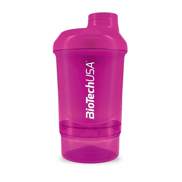 Шейкер Biotech Wave + Nano Shaker 300 мл, рожевий