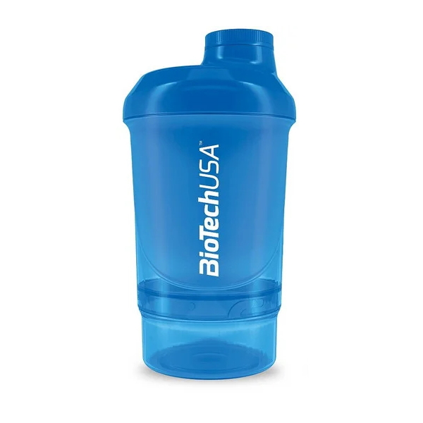 Шейкер Biotech Wave + Nano Shaker 300 мл, блакитний