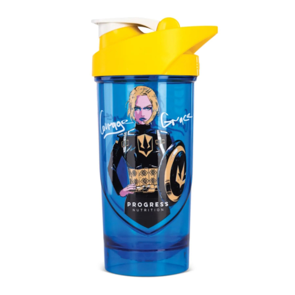 Шейкер Progress Nutrition “Captain Girl” Courage Grace 700 мл, Blue/Yellow