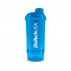Шейкер Biotech Wave + Compact 500мл (+ 150мл), Blue Шейкер Biotech Wave + Compact 500мл (+ 150мл), Blue