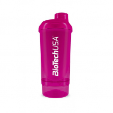 Шейкер Biotech Wave + Compact 500 мл (+150мл), Pink Шейкер Biotech Wave + Compact 500 мл (+150мл), Pink