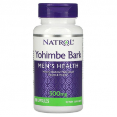 Стимулятор тестостерону Natrol Yohimbe Bark 500 mg, 90 капсул