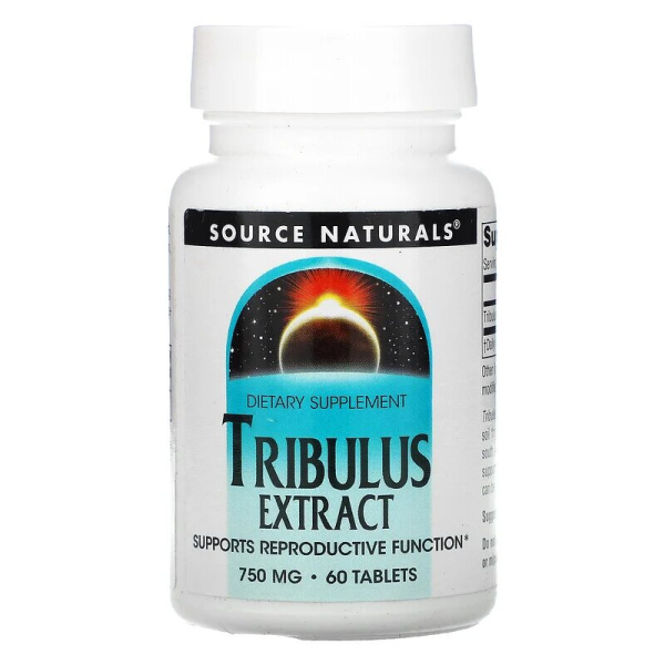 Стимулятор тестостерону Source Naturals Tribulus Extract 750 mg, 60 таблеток