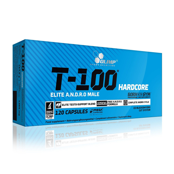Стимулятор тестостерону Olimp T-100 Hardcore, 120 капсул