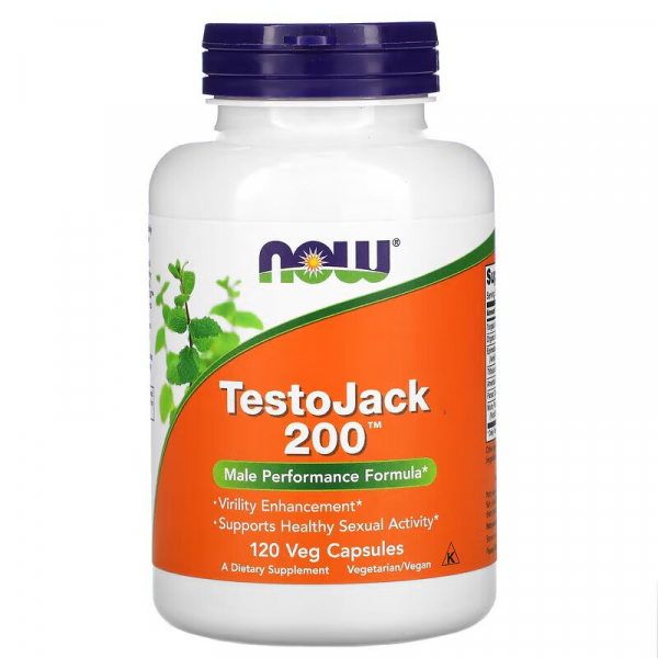 Стимулятор тестостерону NOW Testo Jack 200, 120 вегакапсул