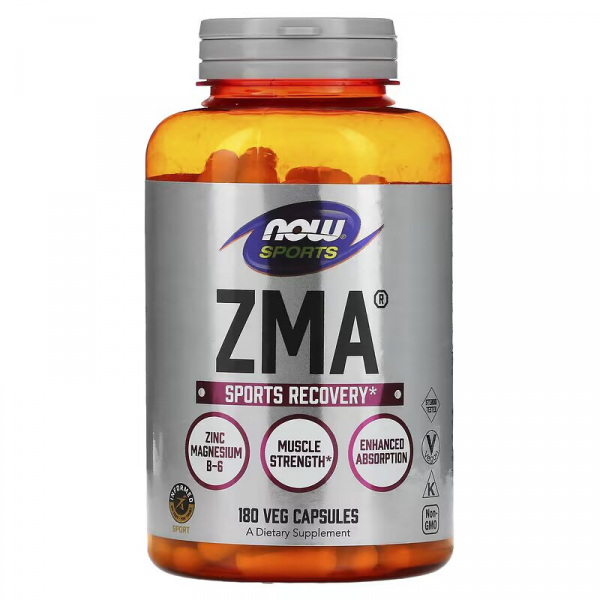 Стимулятор тестостерону NOW ZMA, 180 вегакапсул