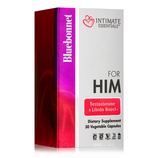 Стимулятор тестостерону Bluebonnet Intimate Essentials For Him Testosterone & Libido Boost, 30 вегакапсул