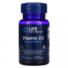 Вітаміни та мінерали Life Extension Vitamin D3 1000 IU, 90 капсул