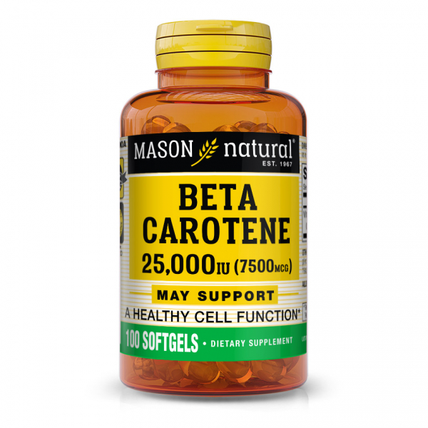 Вітаміни та мінерали Mason Natural Beta Carotene 25,000 IU, 100 капсул