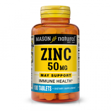 Вітаміни та мінерали Mason Natural Zinc 50 mg, 100 таблеток Вітаміни та мінерали Mason Natural Zinc 50 mg, 100 таблеток