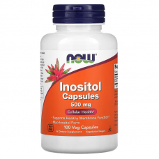 Вітаміни та мінерали NOW Inositol 500 mg, 100 вегакапсул Вітаміни та мінерали NOW Inositol 500 mg, 100 вегакапсул