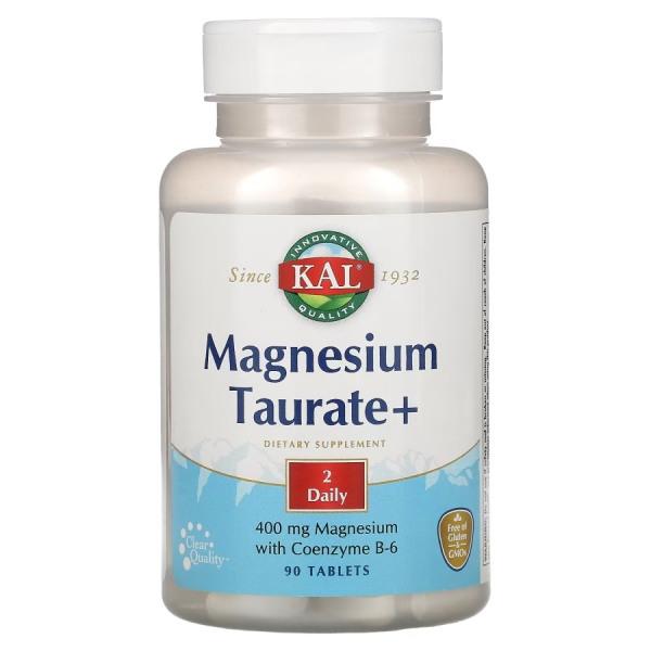 Вітаміни та мінерали KAL Magnesium Taurate+ 400 mg, 90 таблеток