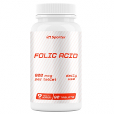Вітаміни та мінерали Sporter Folic Acid 800 mcg, 90 таблеток
