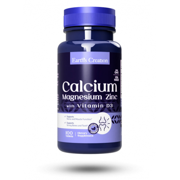 Вітаміни та мінерали Earth‘s Creation Calcium Magnesium Zinc, 100 таблеток