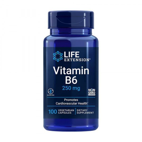Вітаміни та мінерали Life Extension Vitamin B6 250 mg, 100 вегакапсул