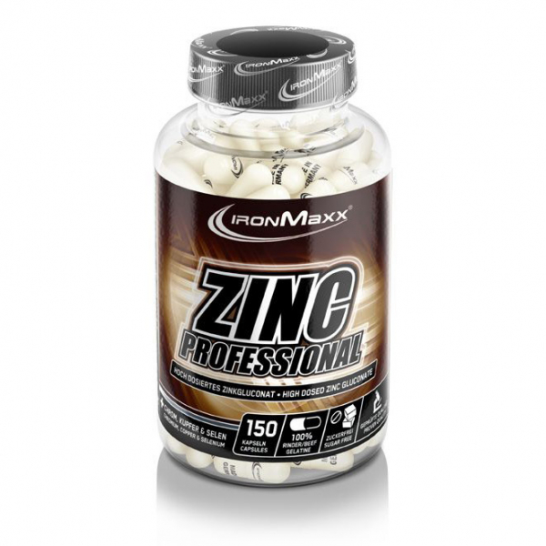 Вітаміни та мінерали IronMaxx Zinc Professional, 150 капсул